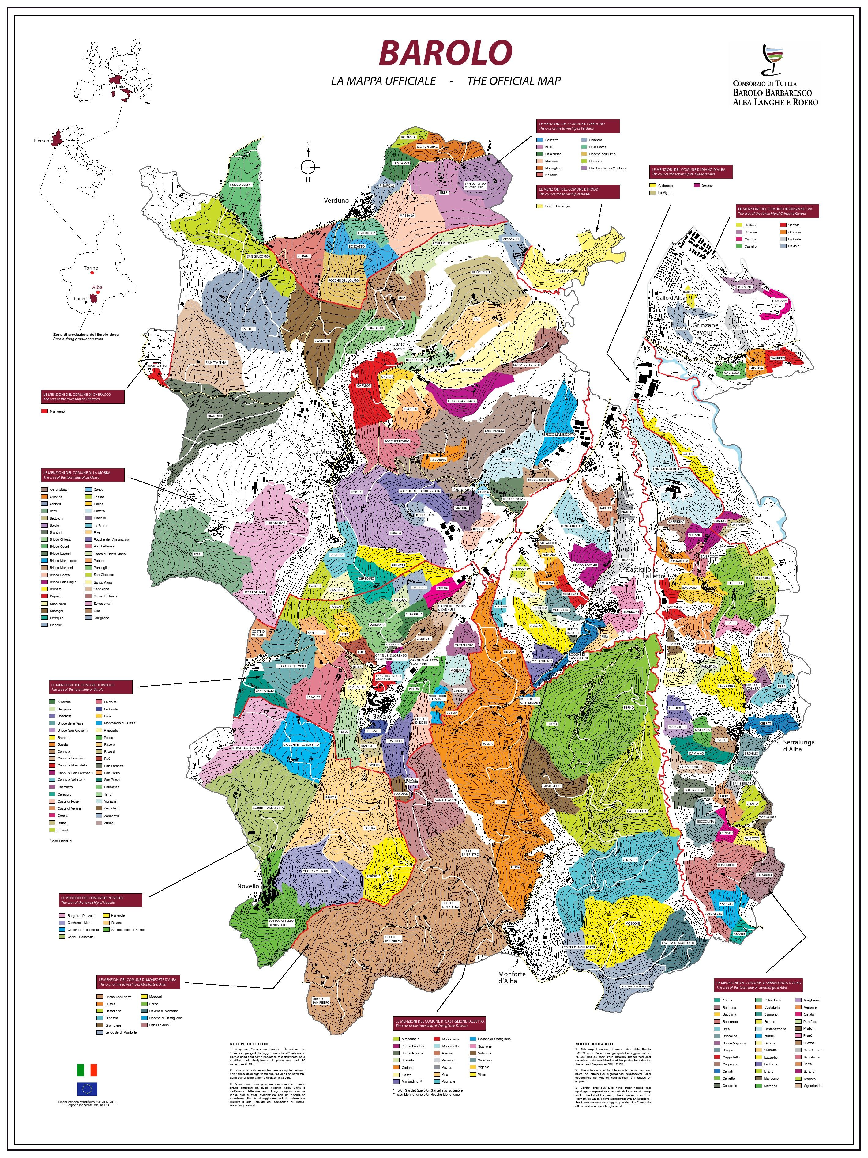 Mapa Barolo